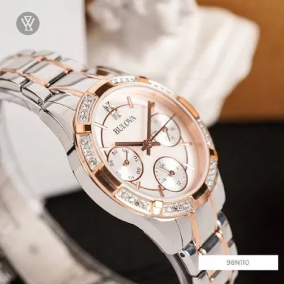 Bulova Women's Two-Tone Crystal Accent Watch - 98N110 - Picture 5 of 12